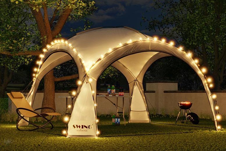 XXL LED Event Pavilion w/ Mosquito Net & Side Walls - 6 Colours!