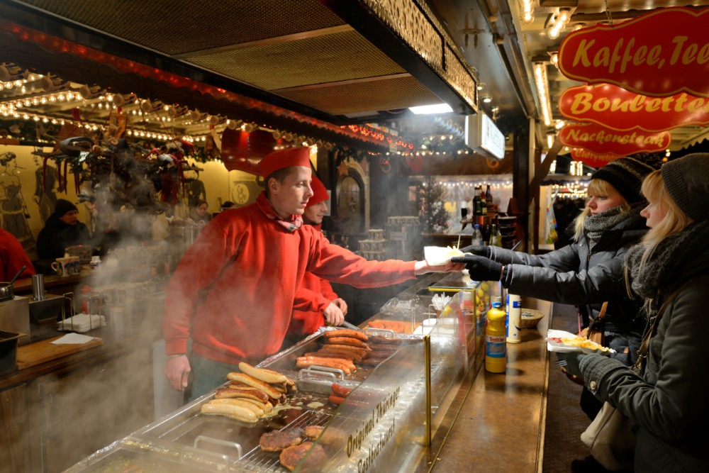 Berlin Christmas Market Food Stall