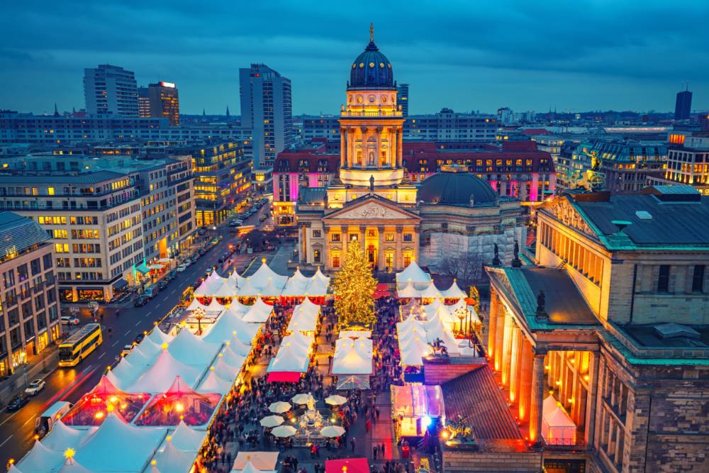 Berlin Christmas Market From Above