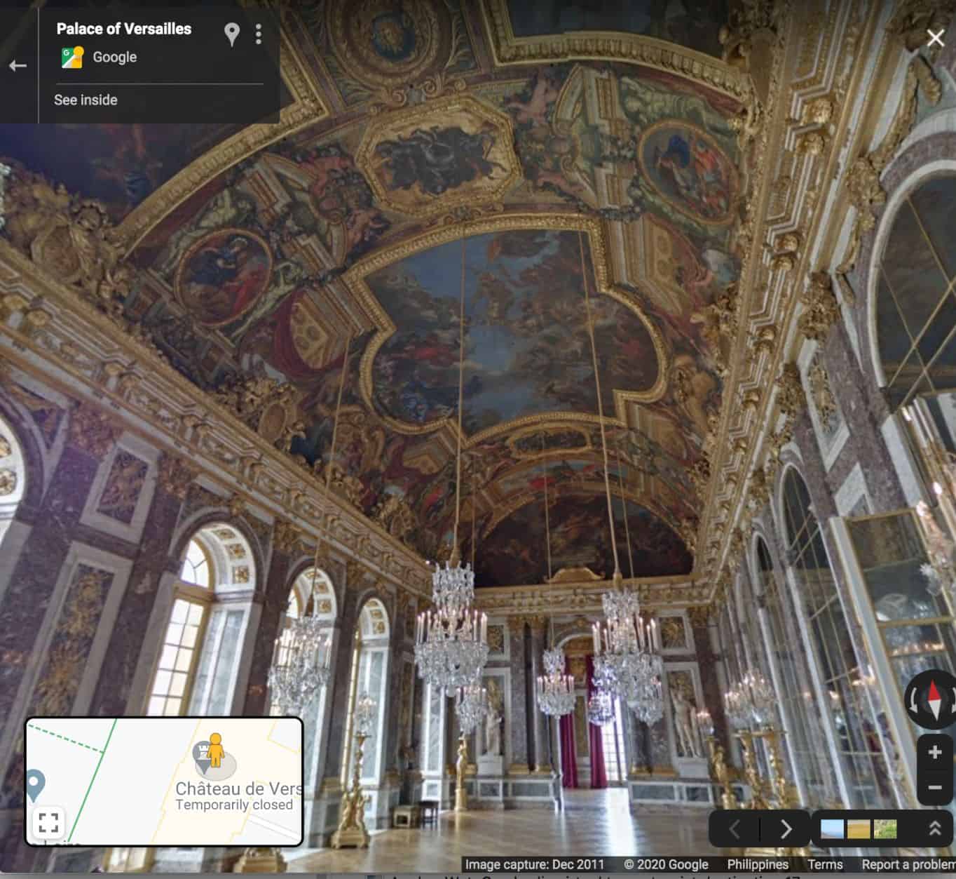 Palace of Versailles virtual tour - tourist destination