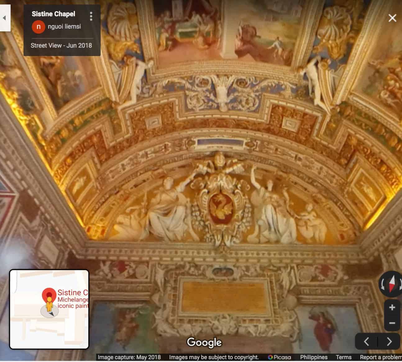 Sistine Chapel virtual tour - tourist destination