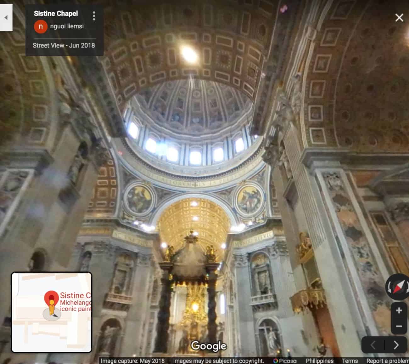 Sistine Chapel virtual tour - tourist destination