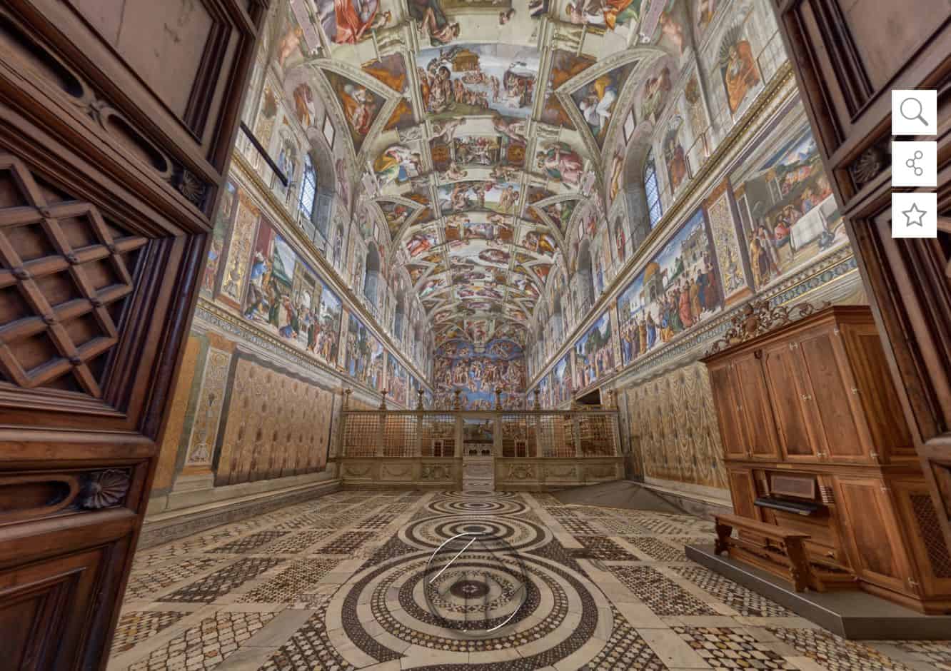 Sistine Chapel virtual tour - tourist destination