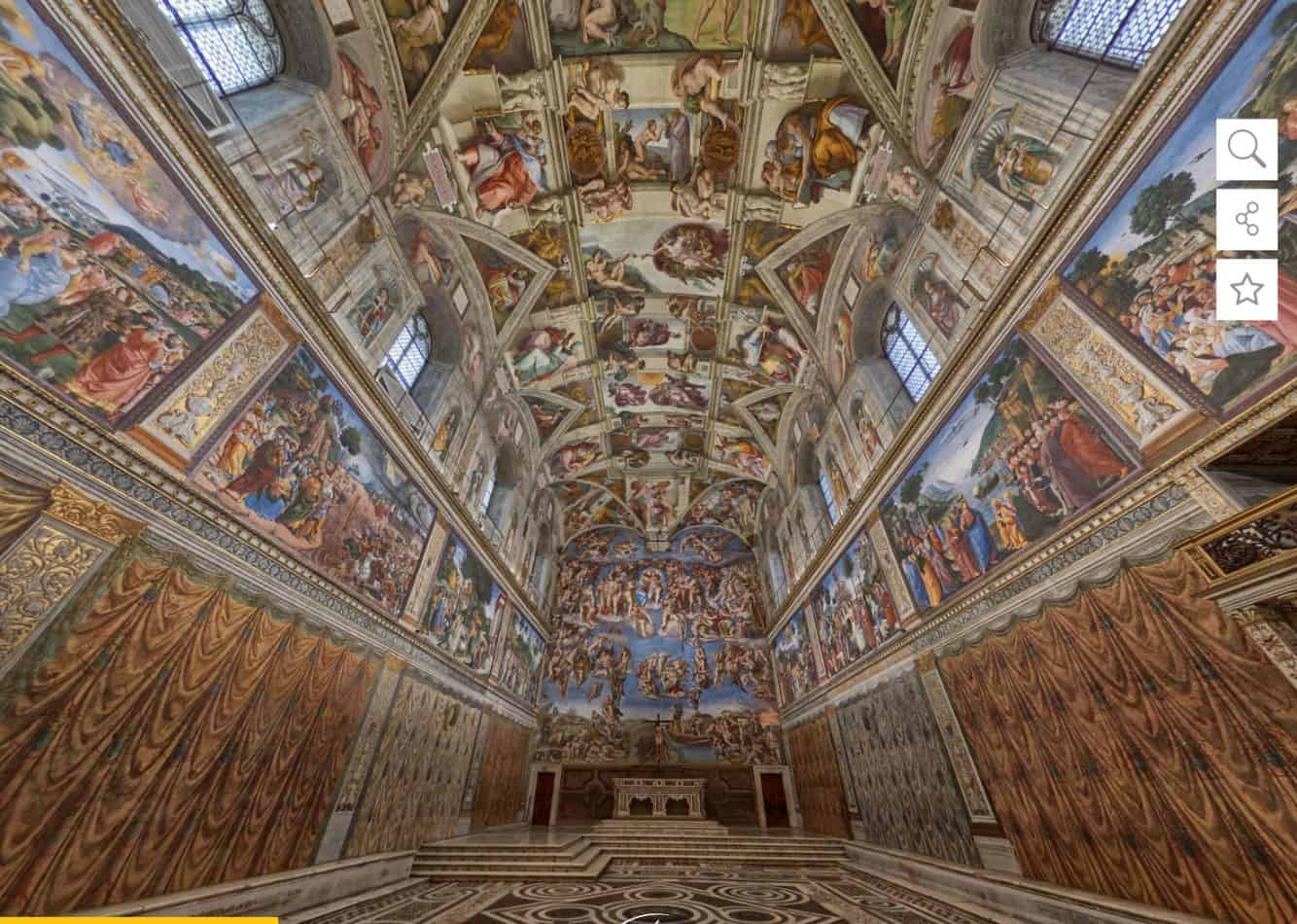 Sistine Chapel virtual tour - tourist destination