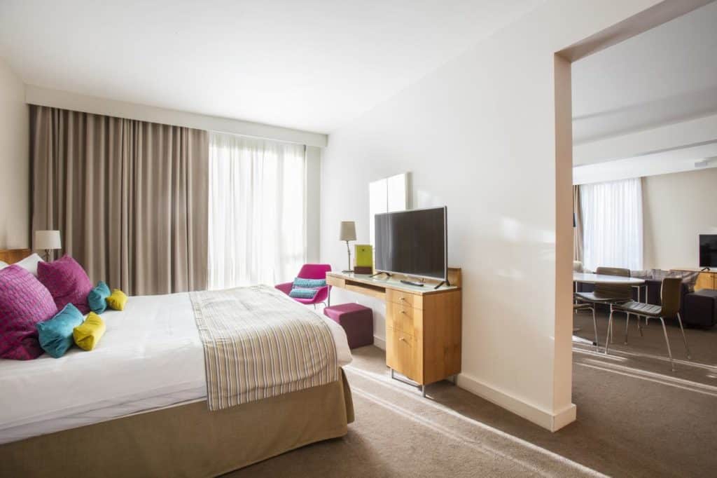 Inside family friendly adjoining rooms at DoubleTree by Hilton Leeds