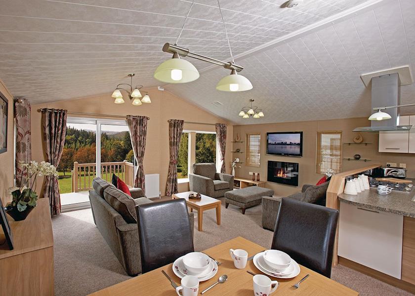 Inside the dining and lounge area of Family-friendly Flamingo Land Resort On-site Accommodation