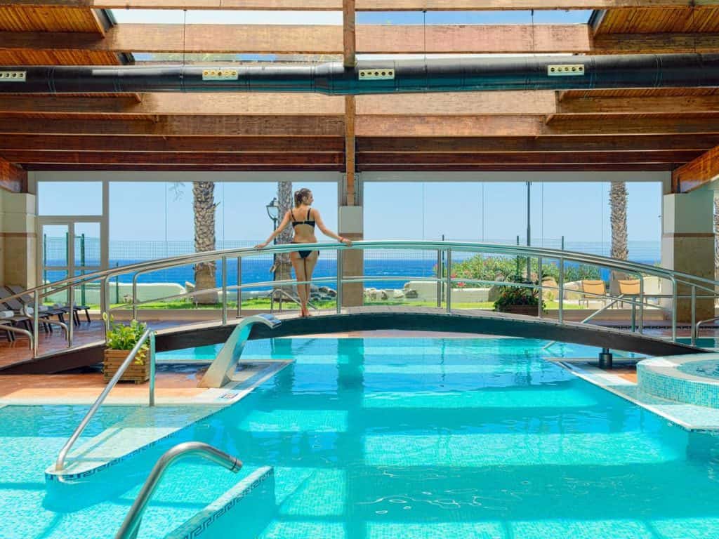 indoor swimming pool at h10 rubicón palace