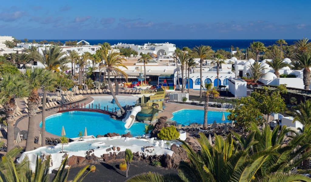 swimming pool and resort at h10 suites lanzarote gardens