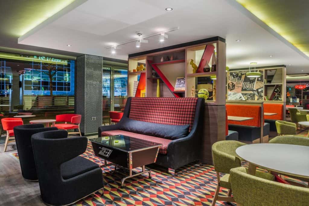 Quirky dining area that matches their stylish rooms makes at Holiday Inn London Watford Junction a unique family hotel