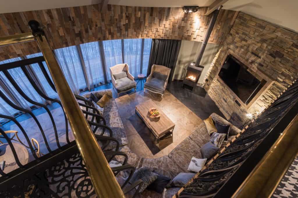 View of the TV and living room area from the second floor at Ramside Hall Hotel, Golf & Spa