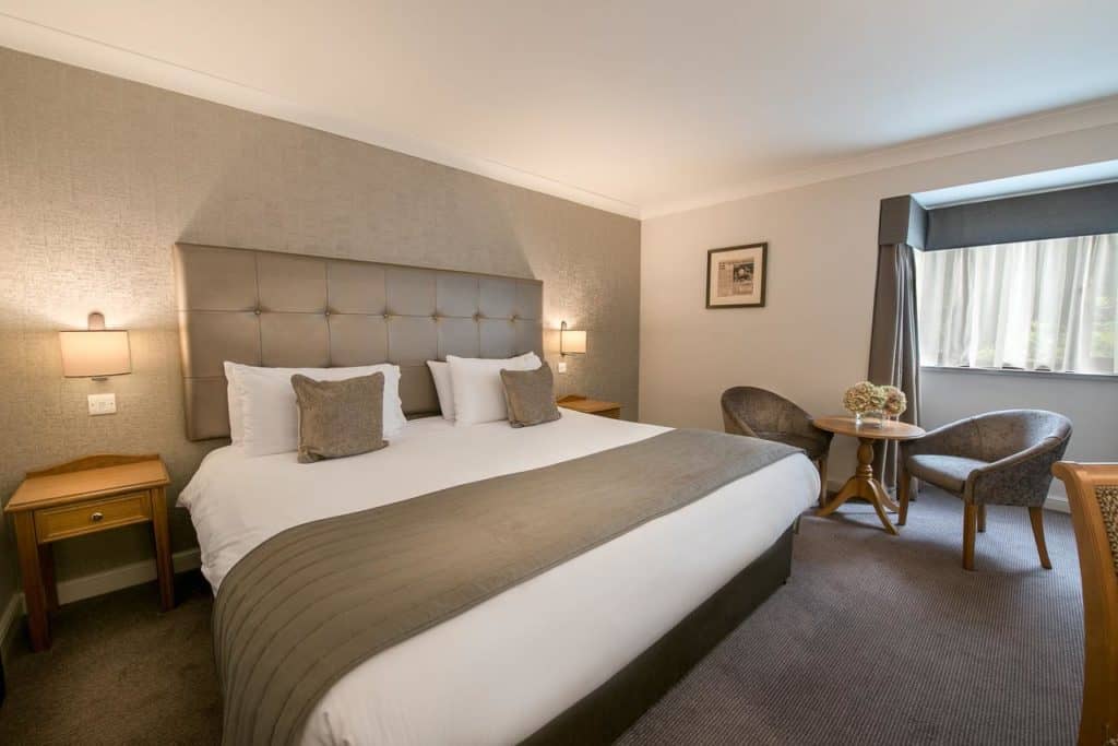 The spacious super king size bed inside a family room of family-friendly hotel, The Westmead Hotel