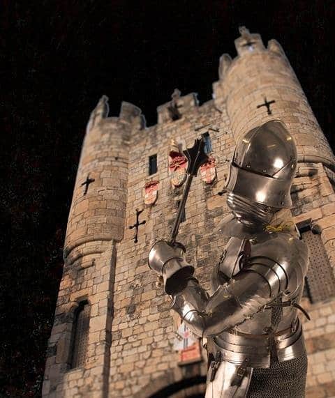 Kinght with Sword at Henry VII Experience at Nickelgate Bar Museum in York