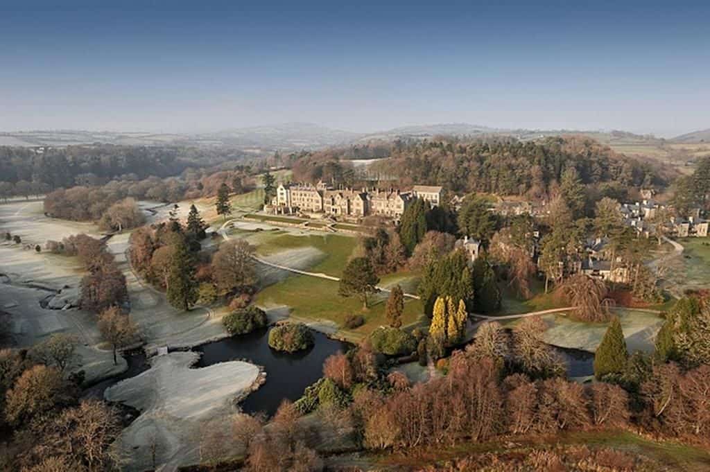 spectacular view of bovey castle in devon