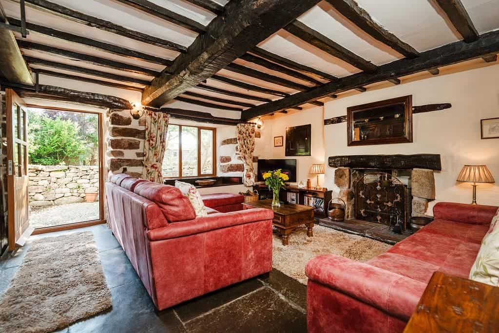 inside one of the cottages at bridge end farm in the lake district