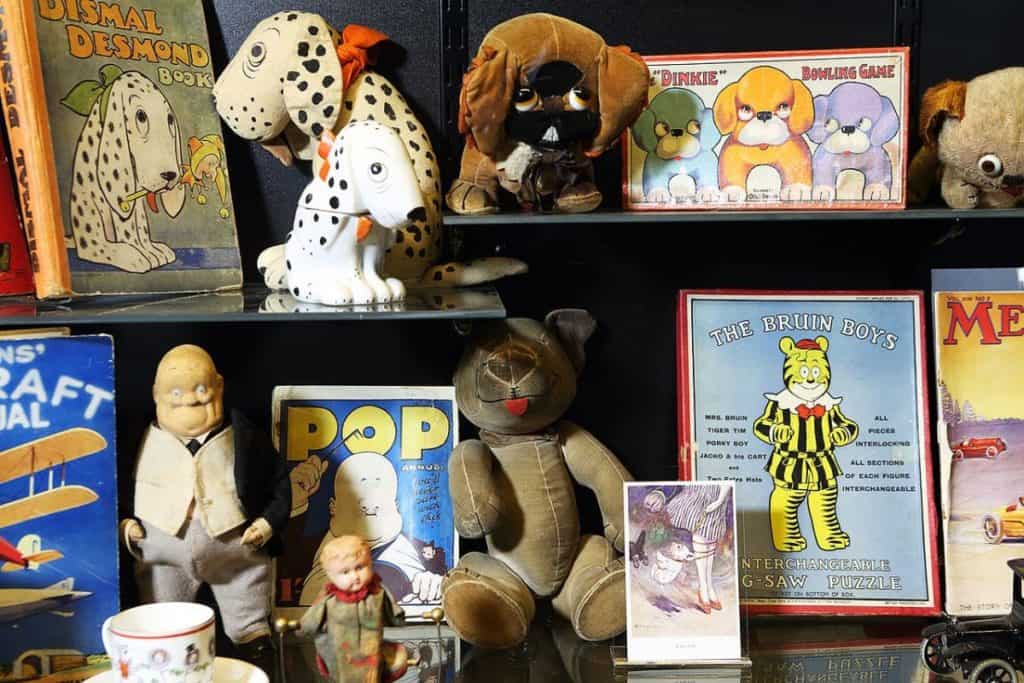 vintage toys and bears at the child-friendly museum of brands