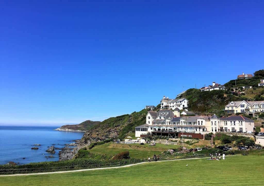 View of the family-friendly Watersmeet Hotel (Woolacombe)