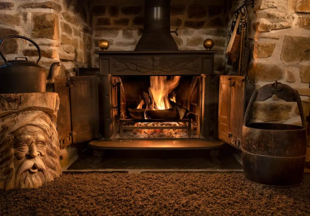 In addition to the central heating, there’s a beautiful wood burner to keep you toasty.