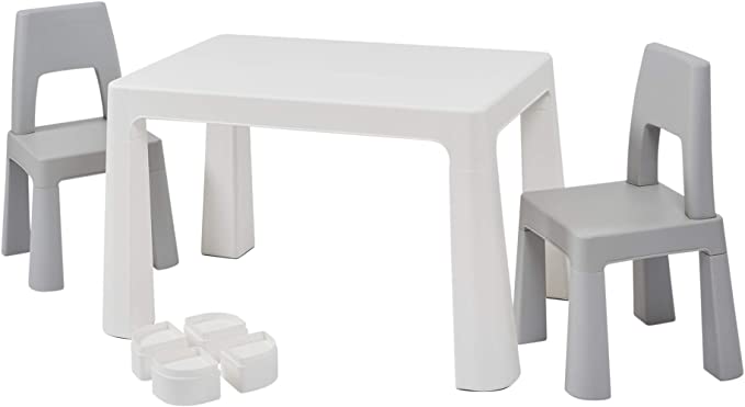 Liberty House Toys Kids White and Grey Height Adjustable Table