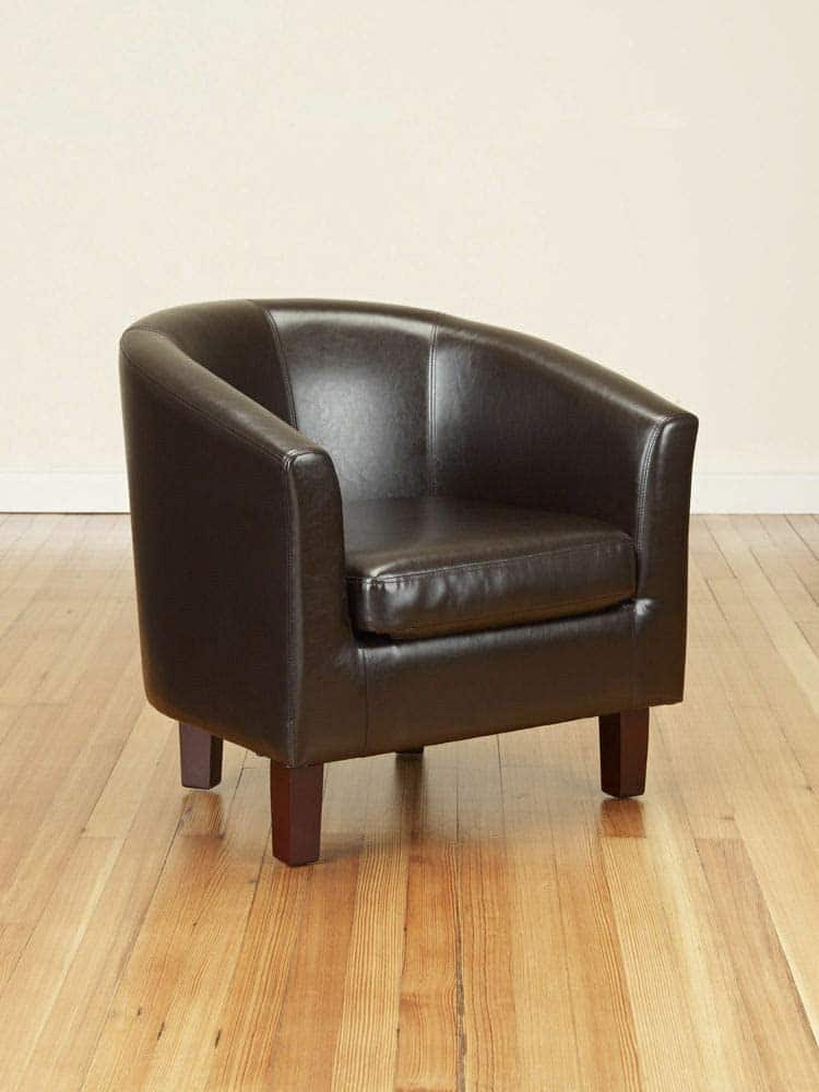 1home Bonded Leather Tub Chair 