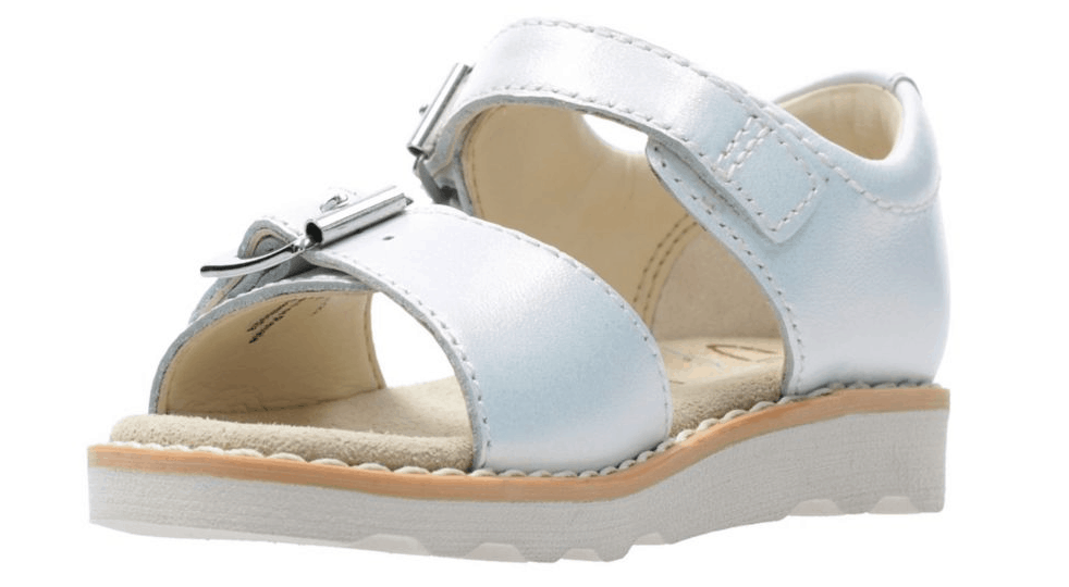 Crown Bloom Toddler White Leather