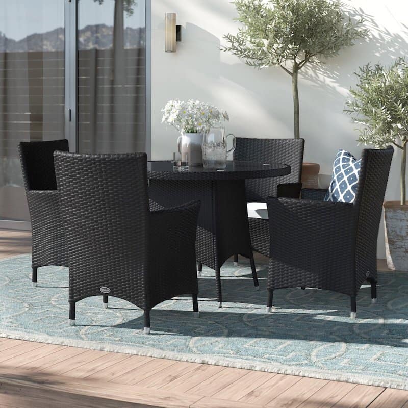 Jessee 4 Seater Dining Set with Cushions