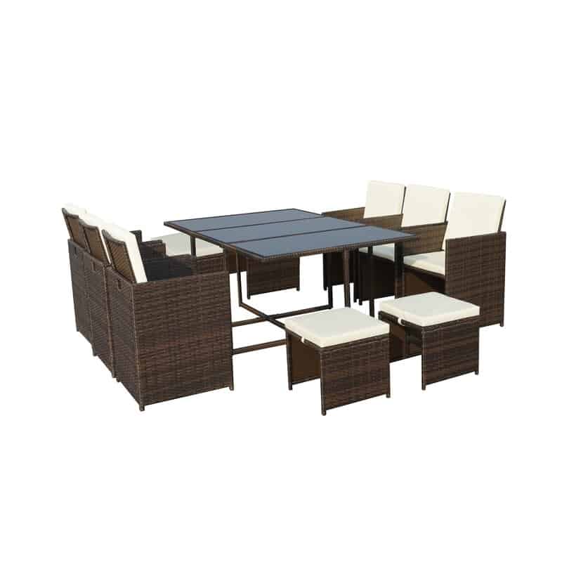 Titcomb 10 Seater Dining Set with Cushions