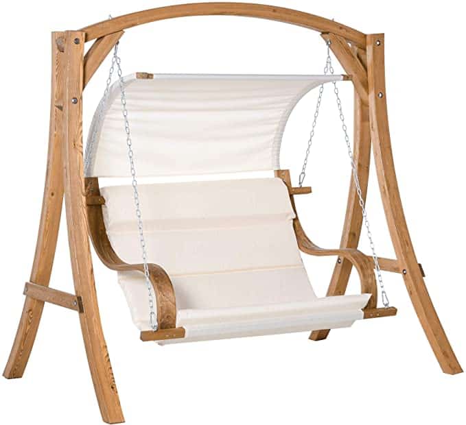 Outsunny Wooden Porch Swing Chair