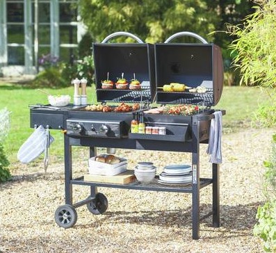 Argos Premium Dual Fuel Charcoal & Gas Combi BBQ