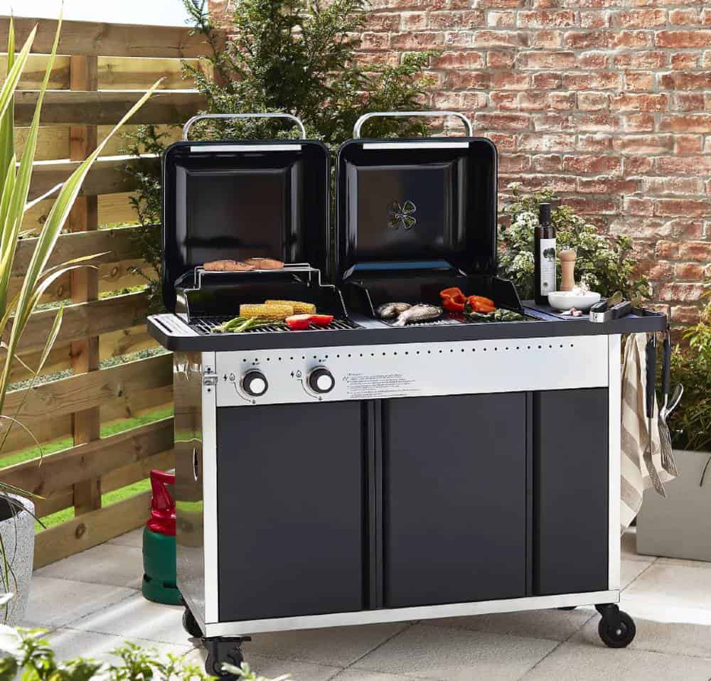 GoodHome Rockwell Black Hybrid Barbecue