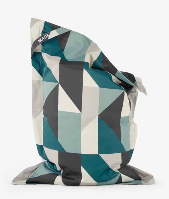 Small Piggy Bean Bag, Teal Multi Print