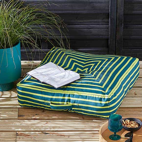 Elements Striped Water Resistant Outdoor Floor Cushion (Dunelm)