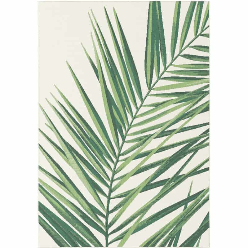 Julianna Palm Leaf Cream/Green Rug (Wayfair)