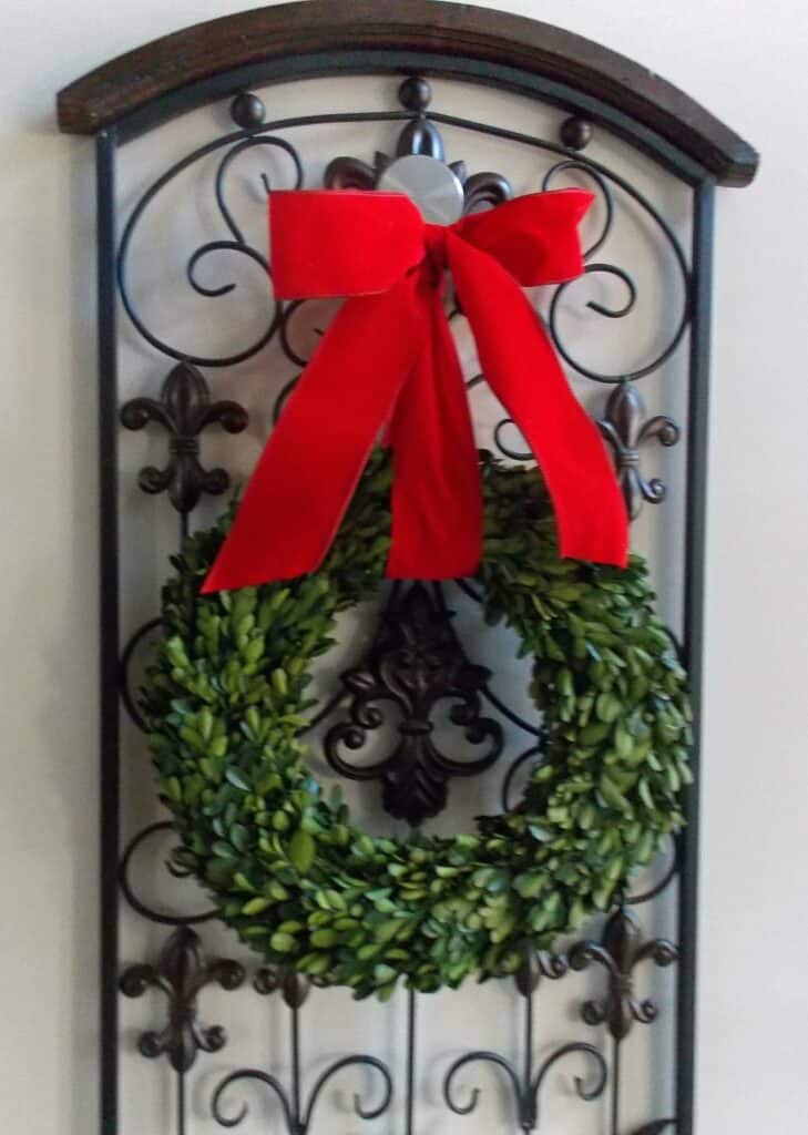 WreathandVine Large Preserved Boxwood Wreath (Etsy)