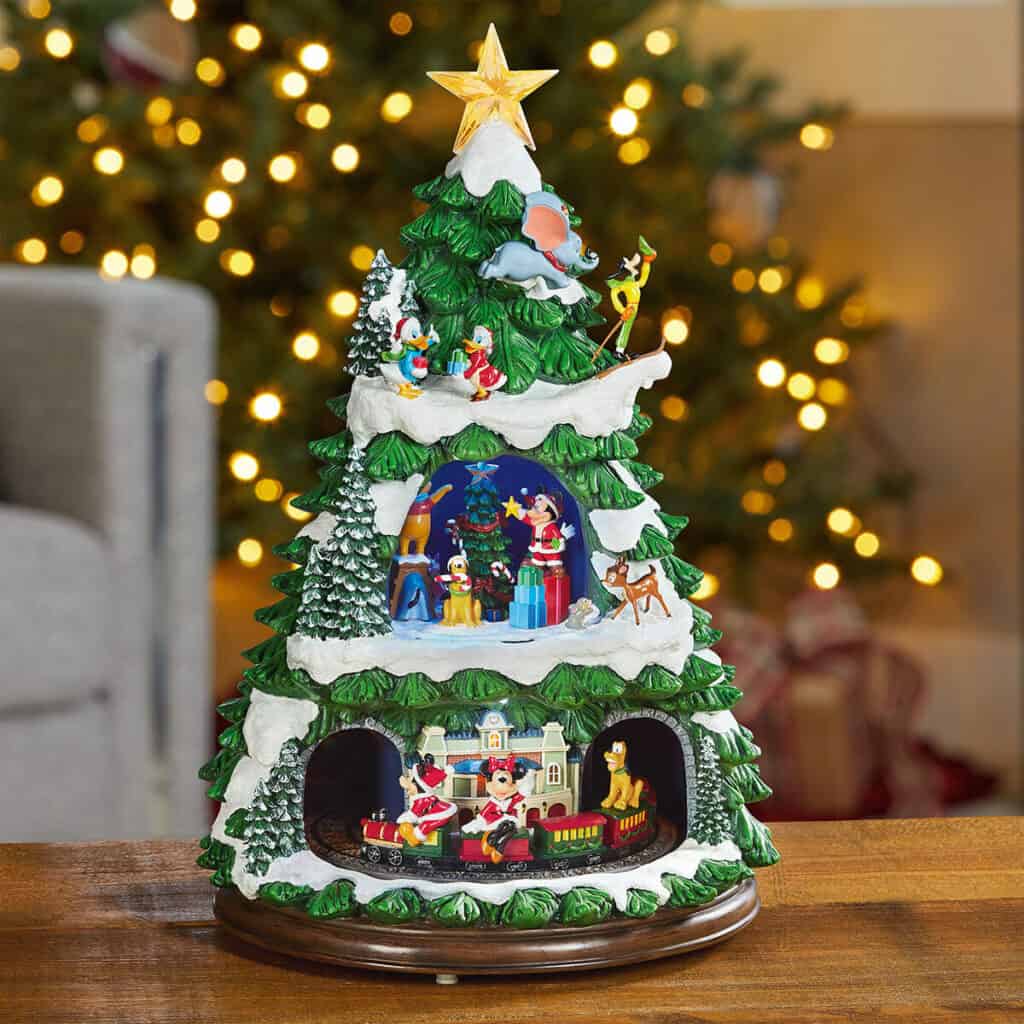 Disney Animated Christmas Tree Table Top Ornament with LED Lights & Sounds