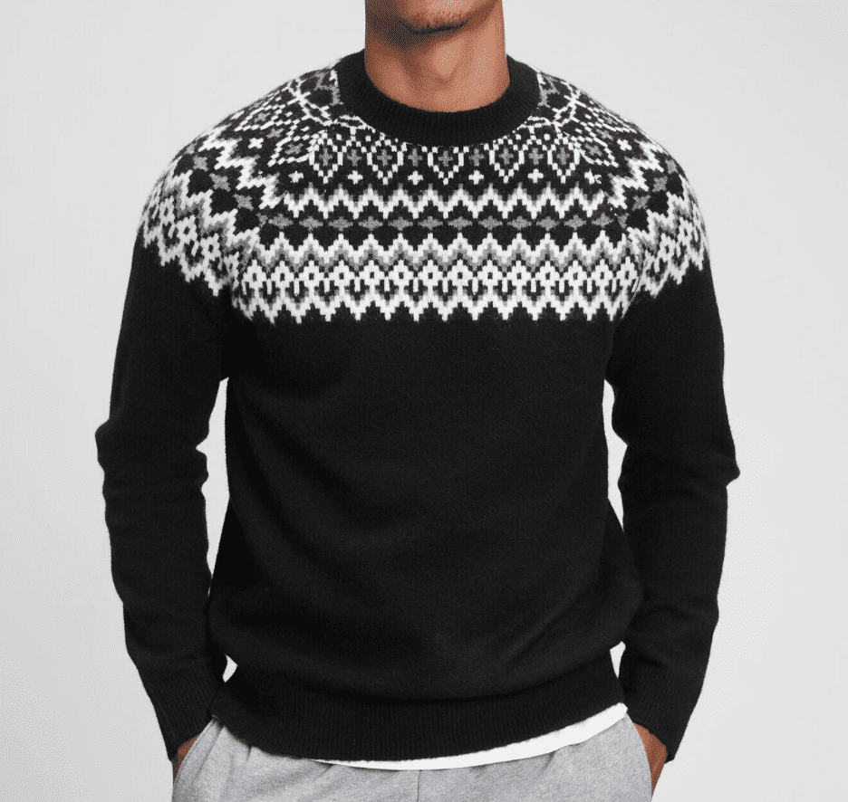 Gap Recycled Fair Isle Crewneck Sweater
