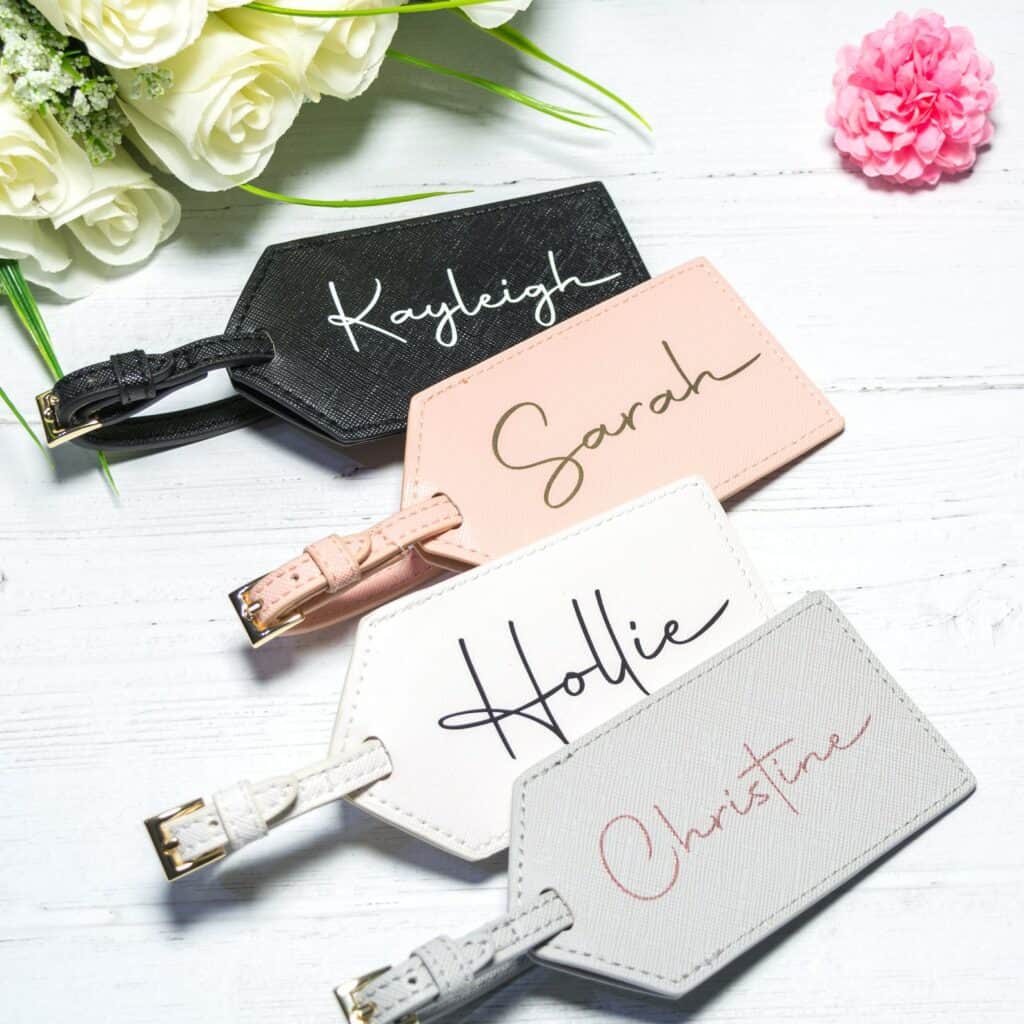 CJDesignssUK Personalised Luggage Tags (Etsy)