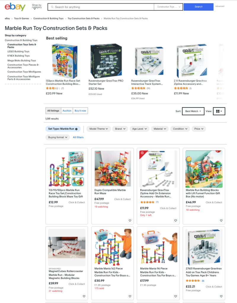 Buy On eBay marble run