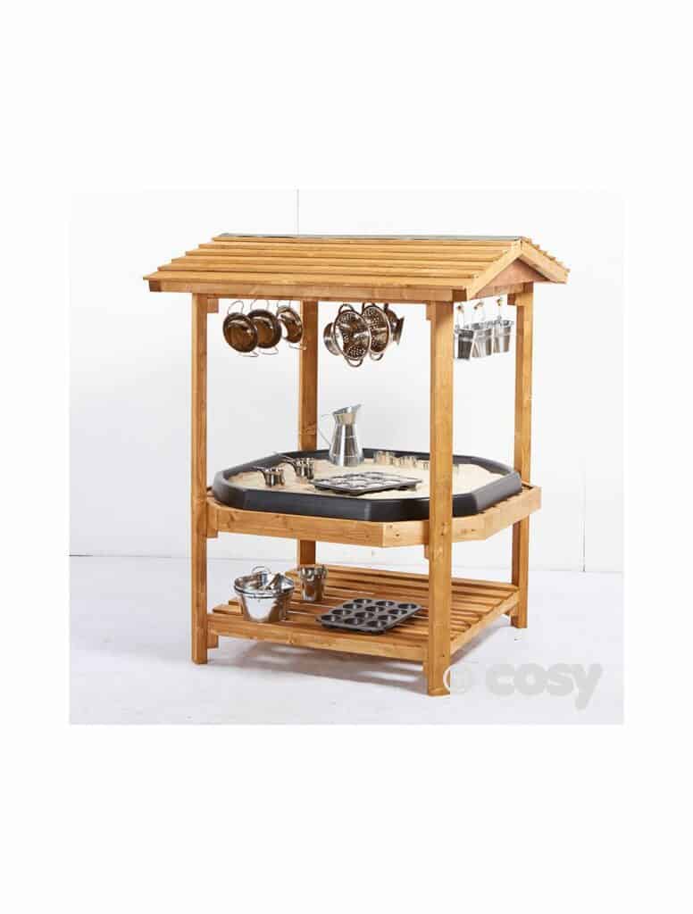 wooden tuff tray stand